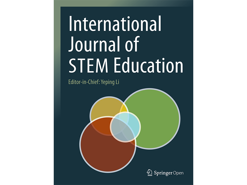 Cover of the International Journal of STEM Education with overlapping colorful circles and text.